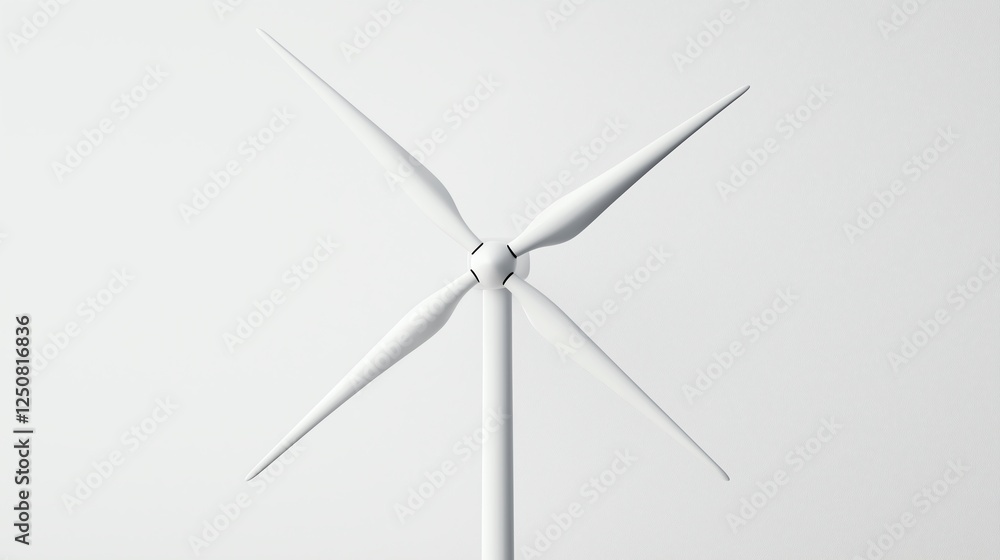 A modern wind turbine against a minimalist background, symbolizing renewable energy and sustainability A modern wind turbine against a minimalist background, symbolizing renewable energy and sustainability
