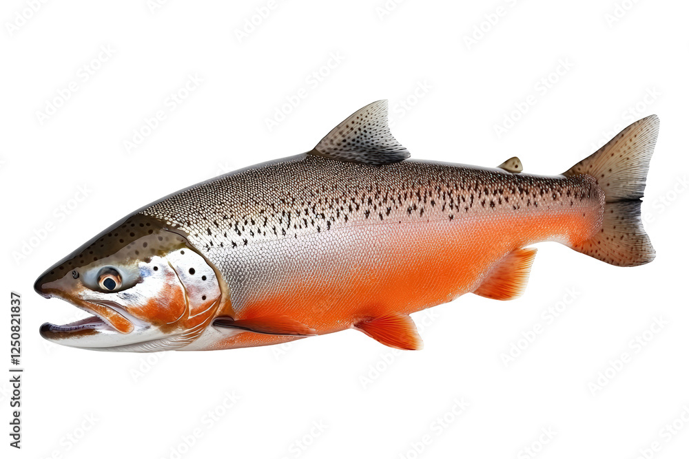 Obraz premium Isolated Large Red Salmon Ready to Spawn
