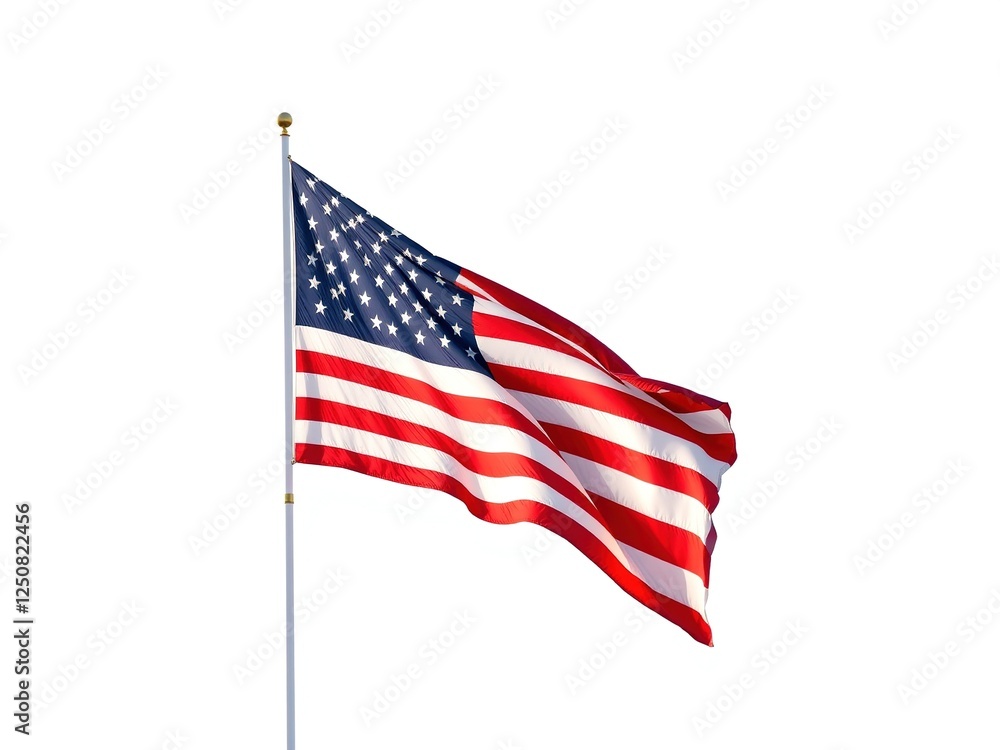 Fototapeta premium Memorial Day Tribute to Fallen Warriors with Stars and Stripes