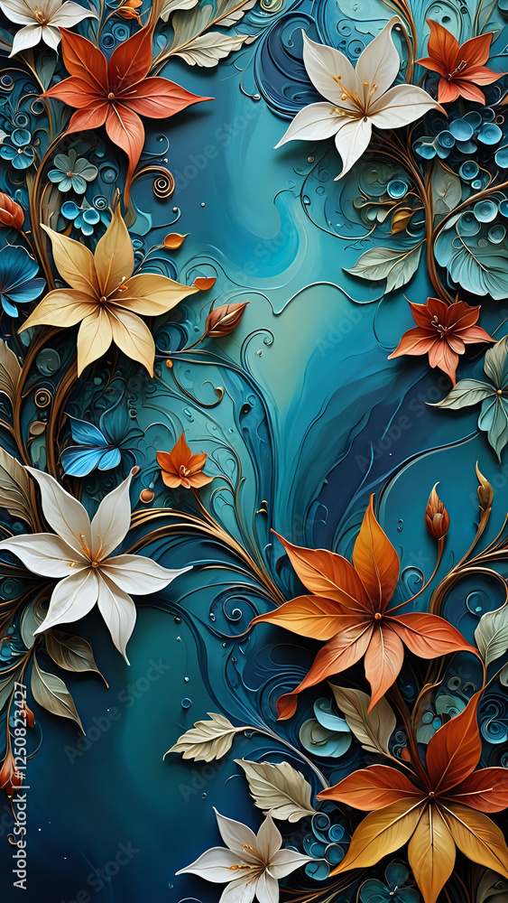 Fototapeta premium Abstraktion Die Schwingungen der Natur 9х16. Hintergrund für das Design 2.