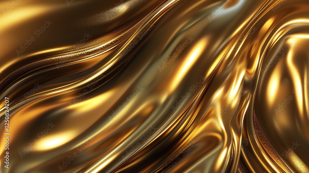 A luxurious abstract background with flowing gold fabric. A luxurious abstract background with flowing gold fabric.