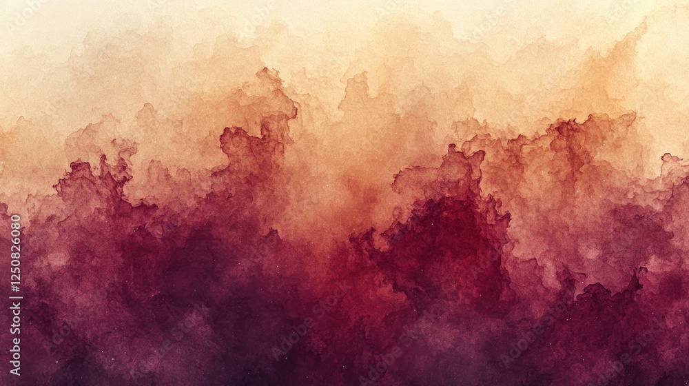 Abstract Watercolor Clouds with Soft Red and Beige Gradient Abstract Watercolor Clouds with Soft Red and Beige Gradient