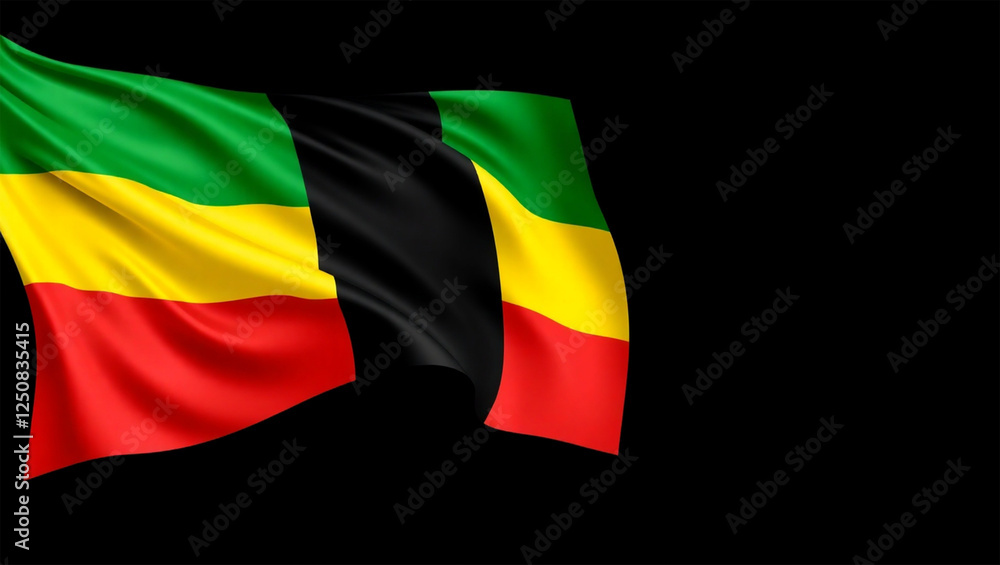 Fototapeta premium Rainbow flag on black background