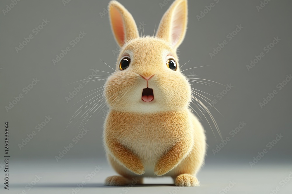 Obraz premium A close-up shot of a rabbit's open mouth, perfect for illustrating articles about wildlife or adding humor to your blog posts