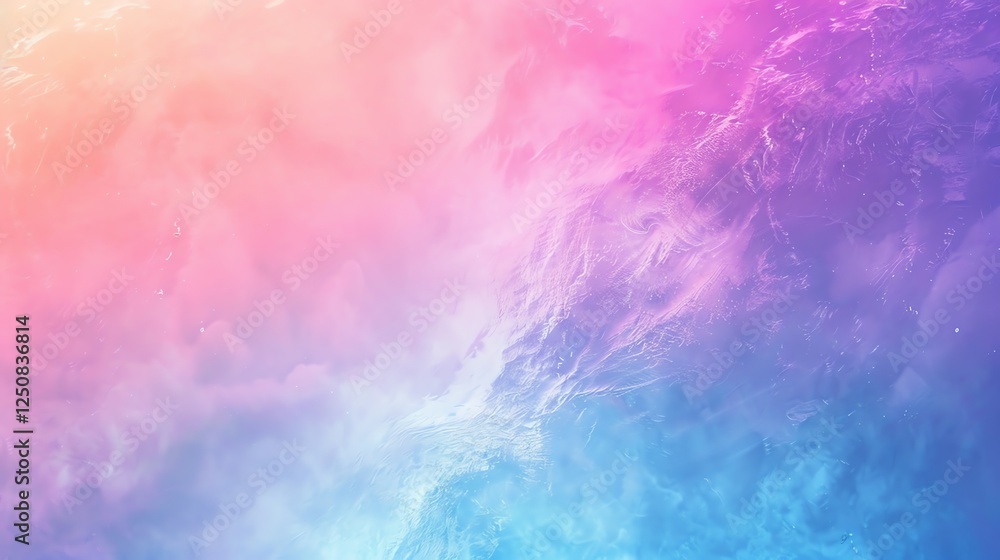 Fototapeta premium Abstract background of a colorful sky with clouds and a textured surface.