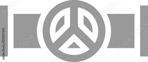 Flat style valve icon in grey and white color.