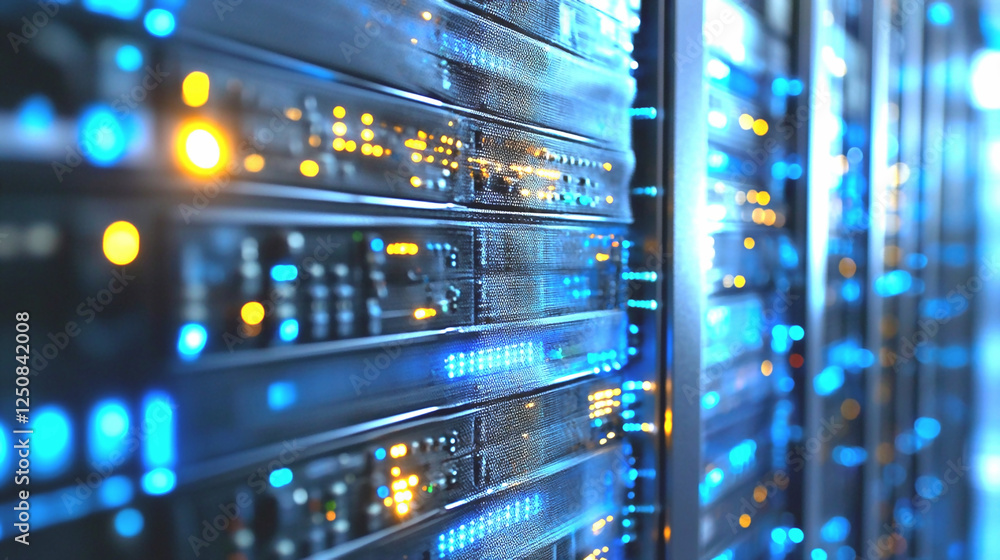Naklejka premium Minimizing cyber threats: segmented network to prevent data breaches 