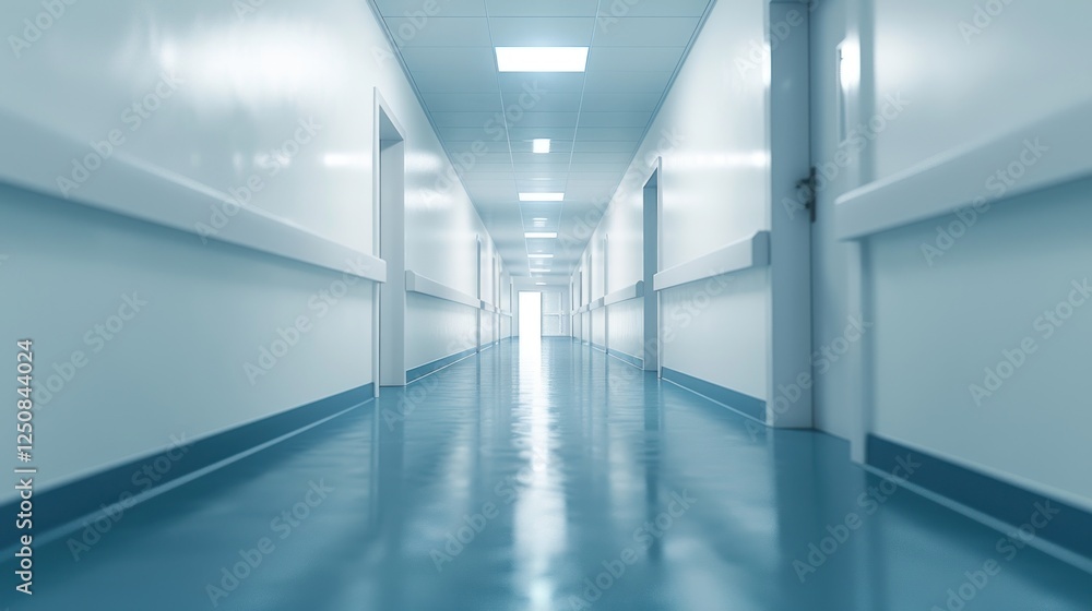 Sterile Serenity: A Glimpse Down a Hospital Corridor Sterile Serenity: A Glimpse Down a Hospital Corridor