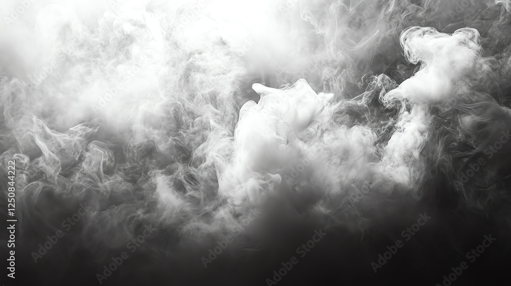 Fototapeta premium Dramatic clouds swirling in a moody atmosphere, creating an ethereal backdrop. Perfect for projects related to weather, nature, and atmospheric themes.
