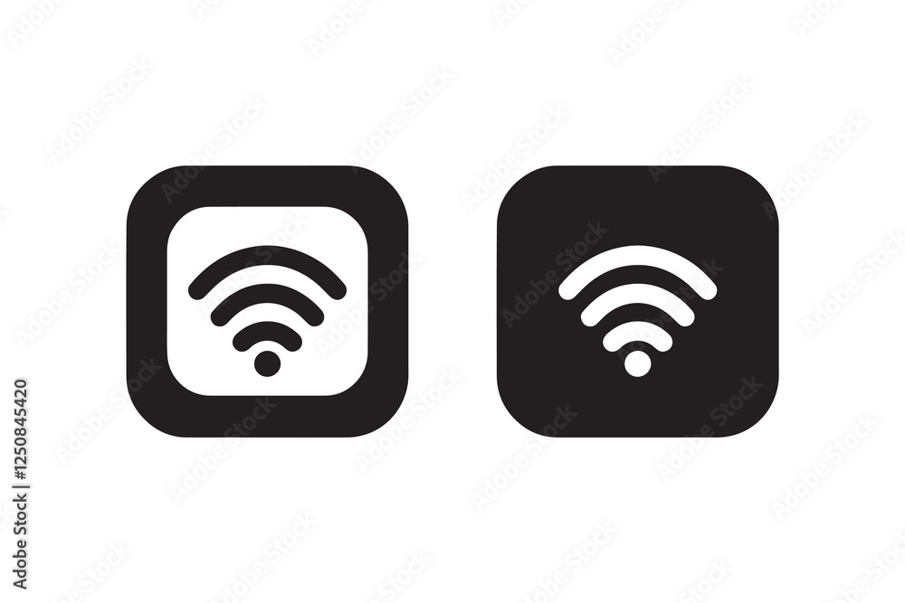 network signal vector silhouette isolated in white background network signal vector silhouette isolated in white background