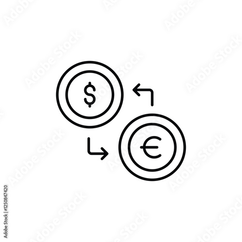 Currency Exchange vector icon