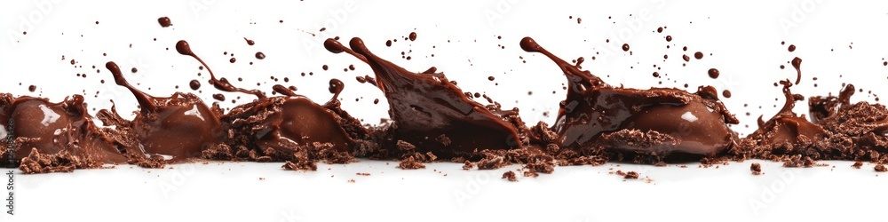 Fototapeta premium A detailed shot of a single piece of chocolate, great for food or product photography
