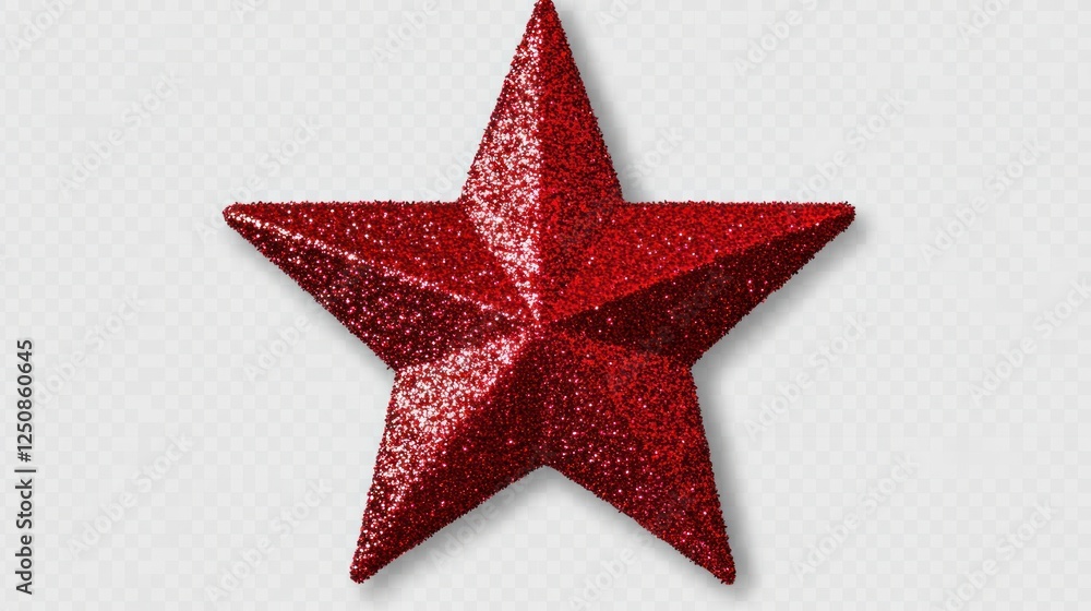 Obraz premium Red glitter star decoration.