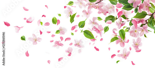 Wallpaper Mural Pink and green leaves falling down, like a pretty picture.

 Torontodigital.ca