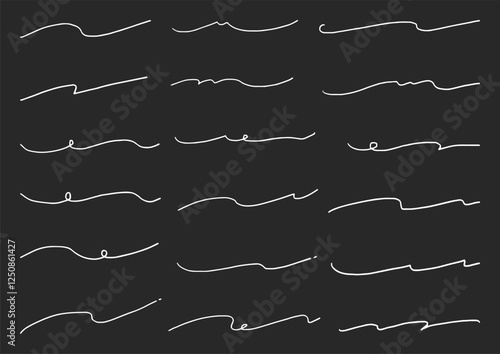 シンプルな手描きの線