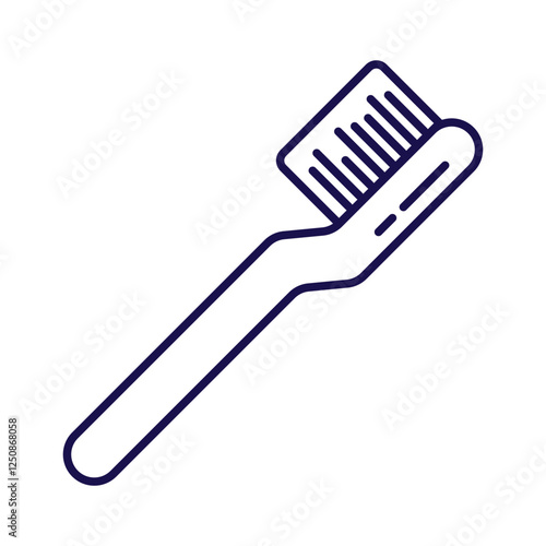 A minimalistic outline icon of a toothbrush dental Ideal for medical, healthcare, and dentistry-related designs.