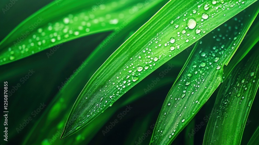 Close-Up of Dew-Dropped Succulent Plant with Bright Green Leaves Close-Up of Dew-Dropped Succulent Plant with Bright Green Leaves