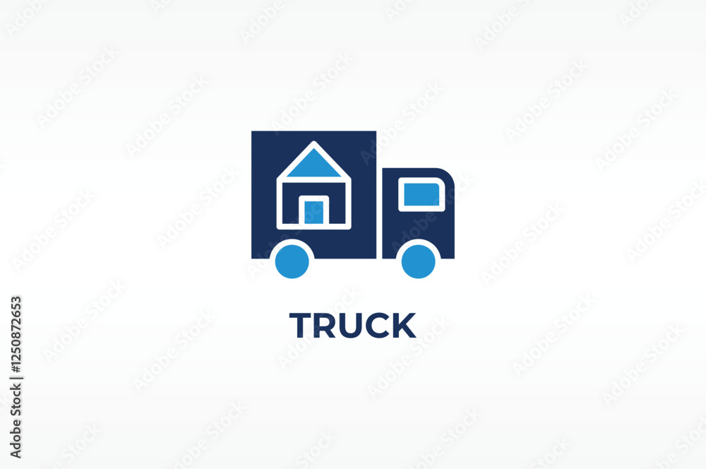 Fototapeta premium TRUCK vector, icon or logo sign isolated symbol illustration