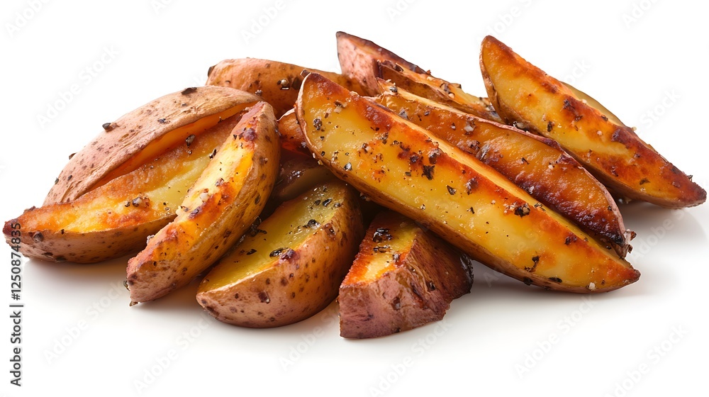 delicious potato fries, isolated on white background delicious potato fries, isolated on white background