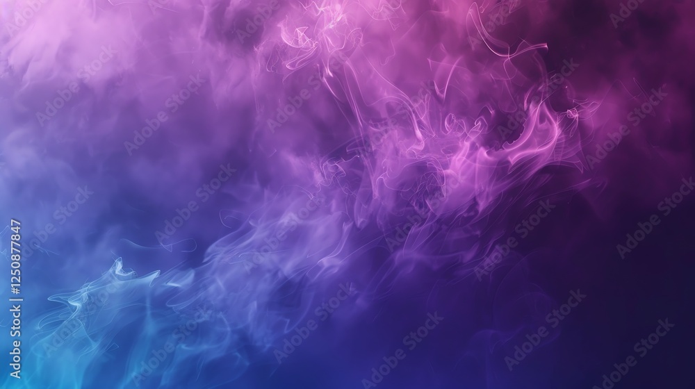 Fototapeta premium Abstract background of blue and purple smoke.