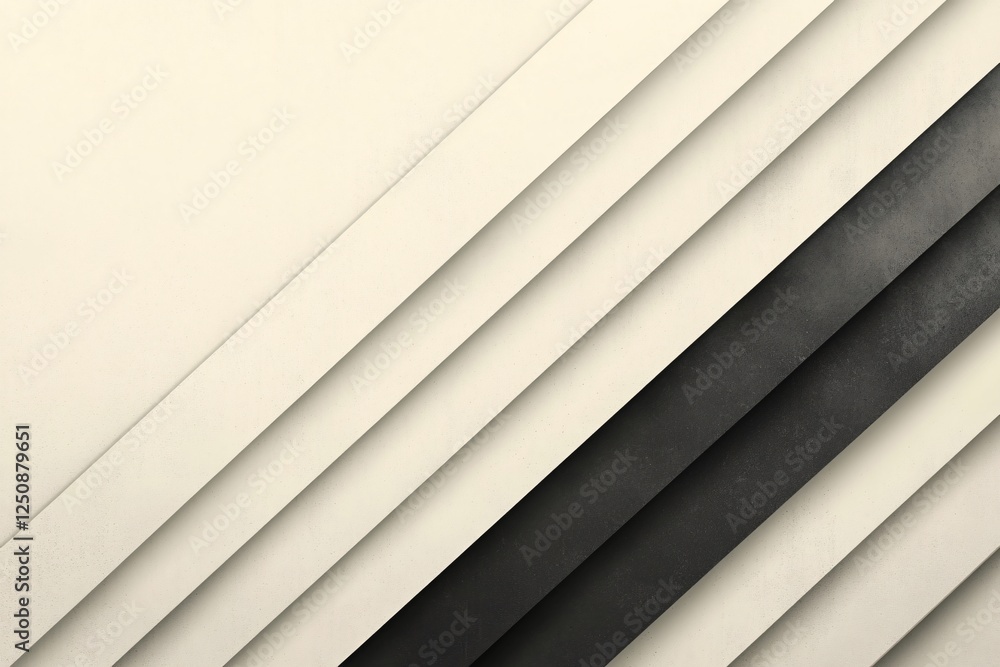 Obraz premium Abstract Diagonal Stripes in Beige and Black