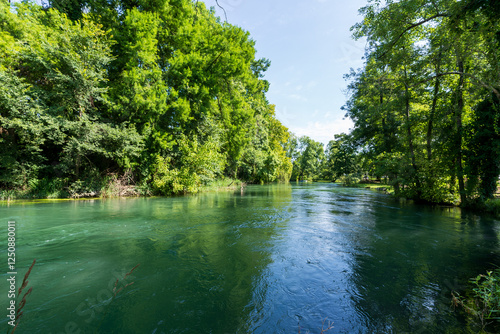 View of the Stella River in Friuli Venezia Giulia, Italy
