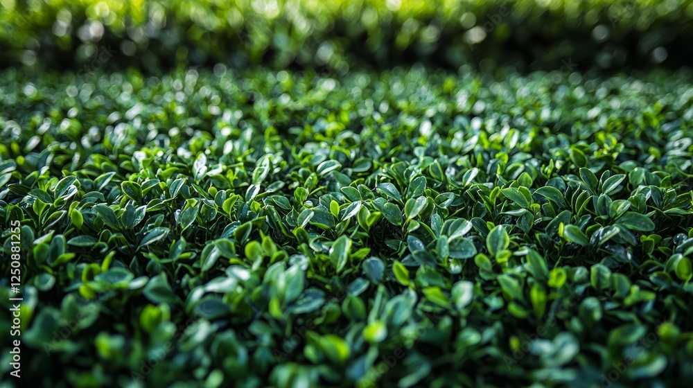 Lush green hedge, sunlight, garden, nature background, ideal for website or print Lush green hedge, sunlight, garden, nature background, ideal for website or print