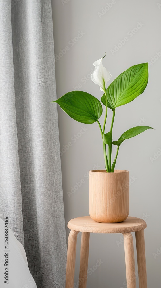 Elegant indoor plant display modern home minimalist setting close-up nature aesthetic Elegant indoor plant display modern home minimalist setting close-up nature aesthetic