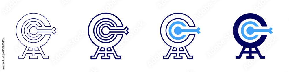 Annual goal icon in 4 different styles. Thin Line, Line, Bold Line, Duotone. Duotone style. Editable stroke Annual goal icon in 4 different styles. Thin Line, Line, Bold Line, Duotone. Duotone style. Editable stroke