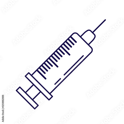 Dental Care Icon Outline minimalistic outline icon of a injection dental Ideal for medical, healthcare, and dentistry-related designs.