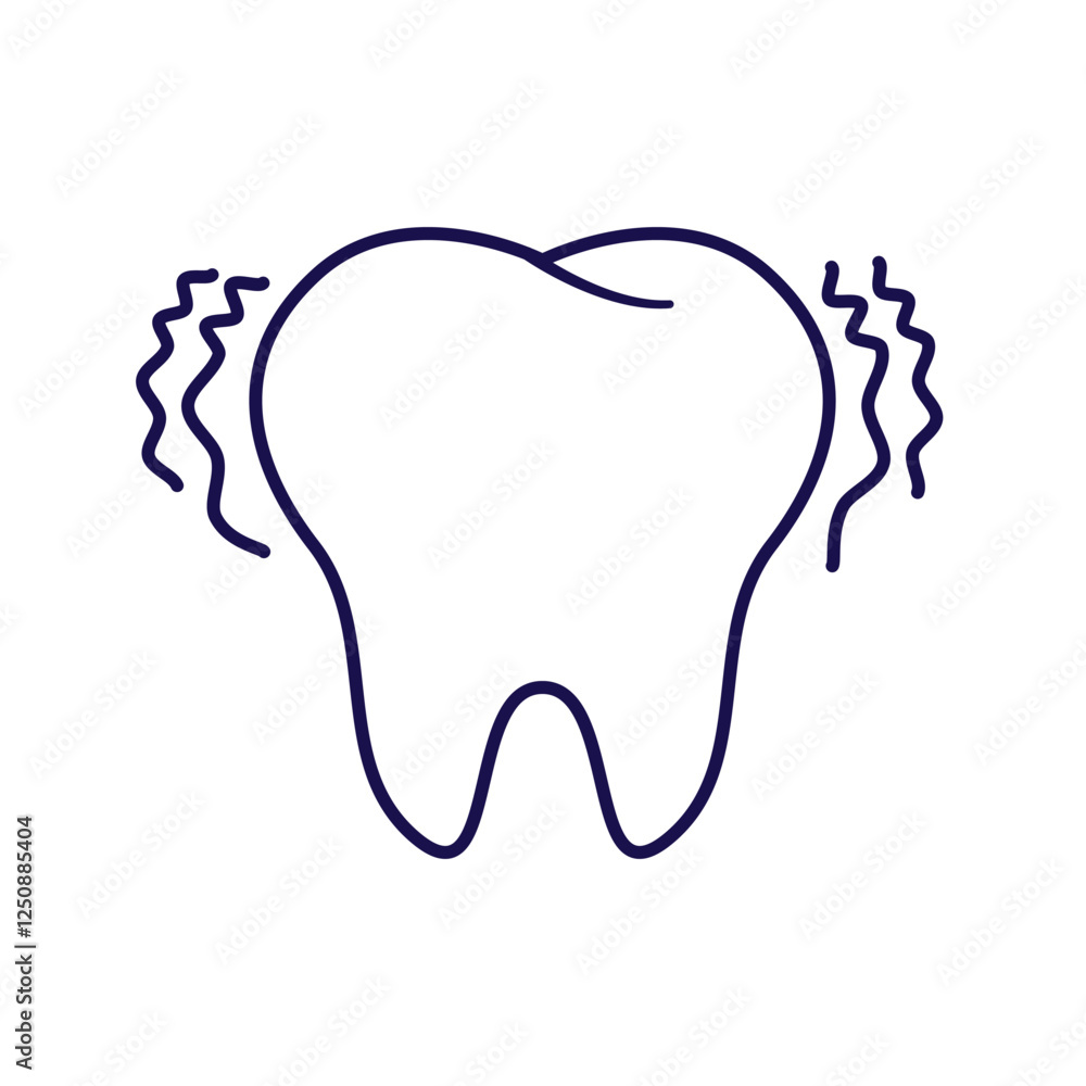 A minimalistic outline icon of a sensitive tooth dental Ideal for medical, healthcare, and dentistry-related designs A minimalistic outline icon of a sensitive tooth dental Ideal for medical, healthcare, and dentistry-related designs