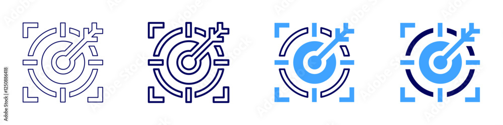 Goal management icon in 4 different styles. Thin Line, Line, Bold Line, Duotone. Duotone style. Editable stroke Goal management icon in 4 different styles. Thin Line, Line, Bold Line, Duotone. Duotone style. Editable stroke