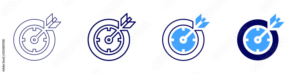 Goal strategy icon in 4 different styles. Thin Line, Line, Bold Line, Duotone. Duotone style. Editable stroke Goal strategy icon in 4 different styles. Thin Line, Line, Bold Line, Duotone. Duotone style. Editable stroke