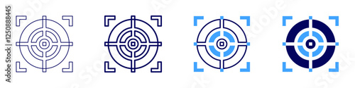 Personal success goal icon in 4 different styles. Thin Line, Line, Bold Line, Duotone. Duotone style. Editable stroke