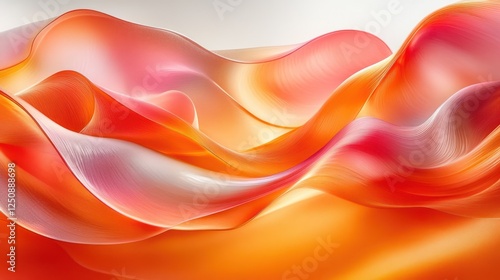 Wallpaper Mural Abstract orange waves flowing, soft background, design element Torontodigital.ca
