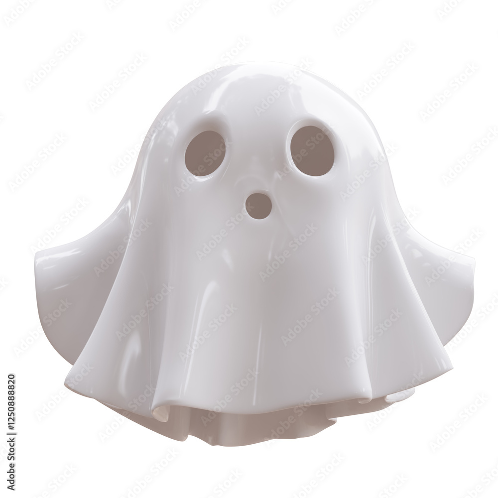 Fototapeta premium Halloween ghost isolated on white, transparent