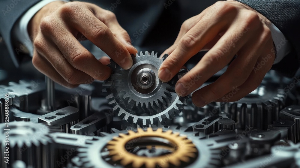 Business manager standardizing procedures, efficiency, creating consistency in business operations Business manager standardizing procedures, efficiency, creating consistency in business operations
