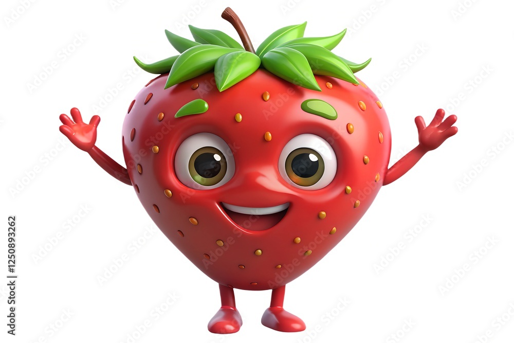 Fototapeta premium strawberry with a smile