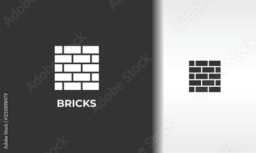 Bricks Vector, Icon Or Logo Sign Isolated Symbol Illustration