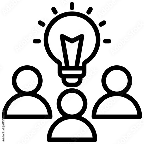 Crowdsourcing Outline Icon