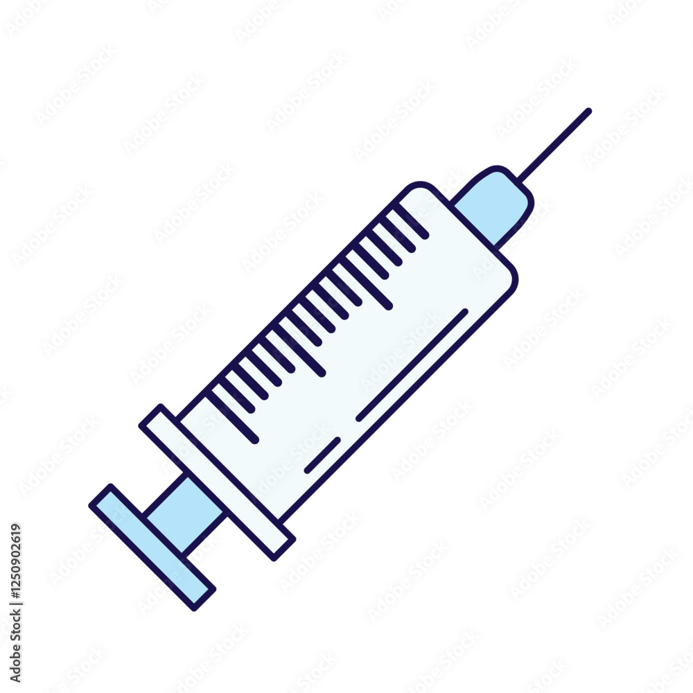 A minimalistic outline icon of a injection dental Ideal for medical, healthcare, and dentistry-related designs.