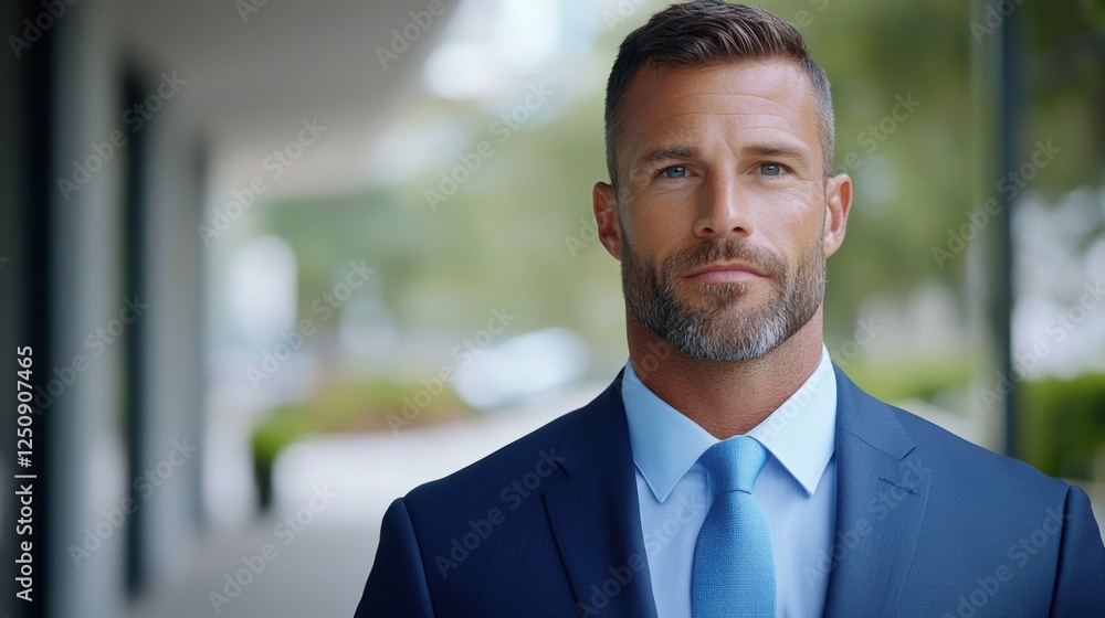 Headshot Portrait of Serious Businessman in Formal Suit and Tie Standing in Contemporary Office Setting Exuding Authority and Leadership Headshot Portrait of Serious Businessman in Formal Suit and Tie Standing in Contemporary Office Setting Exuding Authority and Leadership