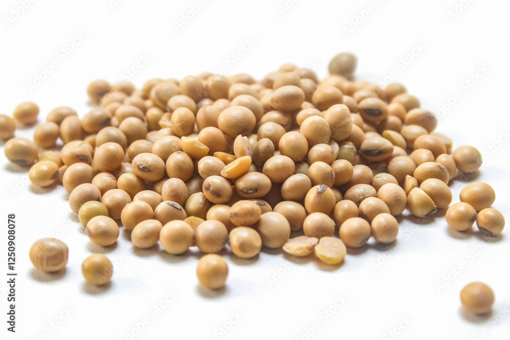 pile of soybeans isolated on white background pile of soybeans isolated on white background