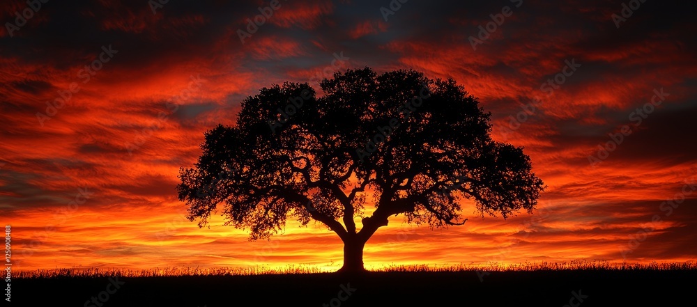 Silhouette tree sunset landscape Silhouette tree sunset landscape