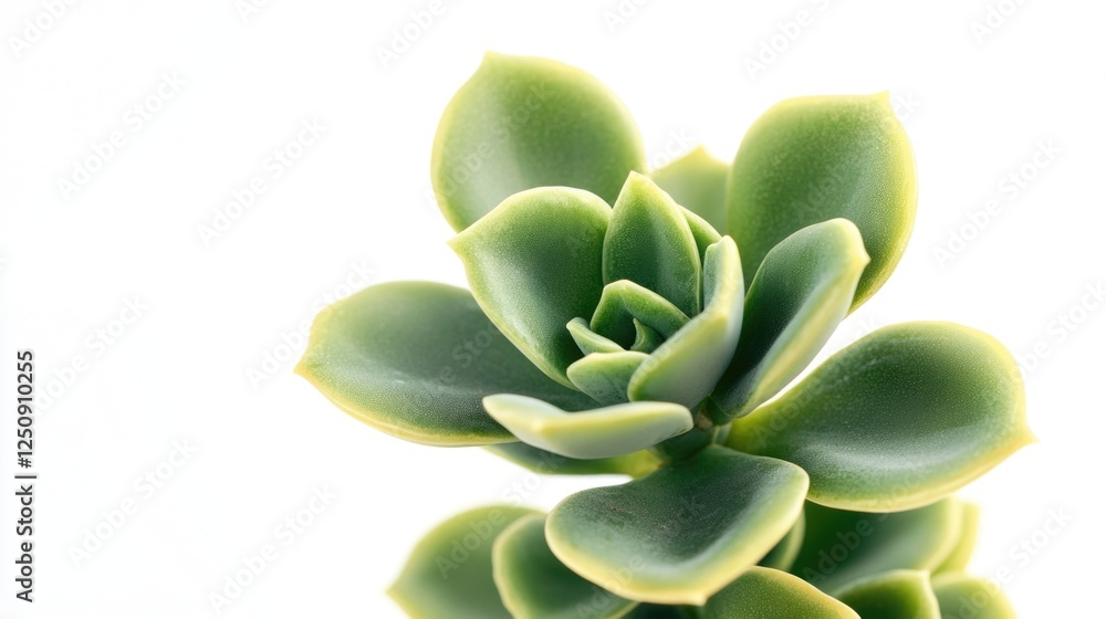 A close-up shot of a plant on a plain white background, perfect for highlighting its details A close-up shot of a plant on a plain white background, perfect for highlighting its details