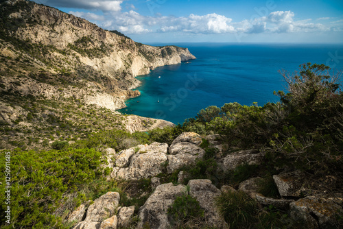 Stunning Coastal View of Ibizas Turquoise Waters photo