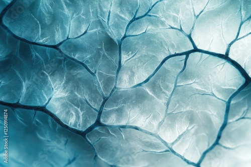 Wallpaper Mural Abstract image resembling a network of icy blue veins or river systems, creating a mesmerizing texture. Torontodigital.ca