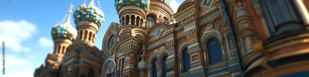 Fototapeta premium A large building with a clock on the roof, suitable for urban or cityscape images