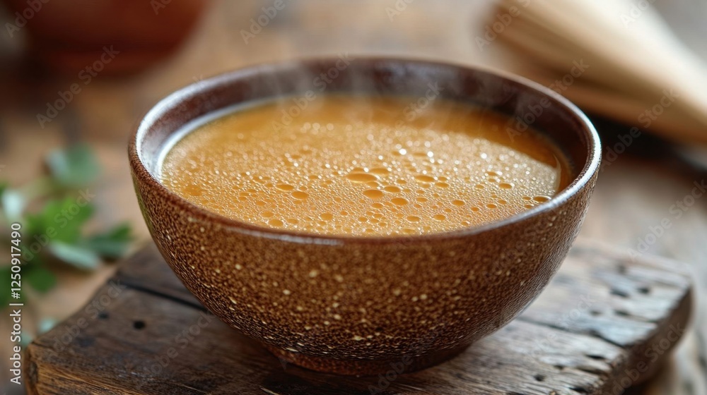 A steaming miso ramen bowl. A steaming miso ramen bowl.