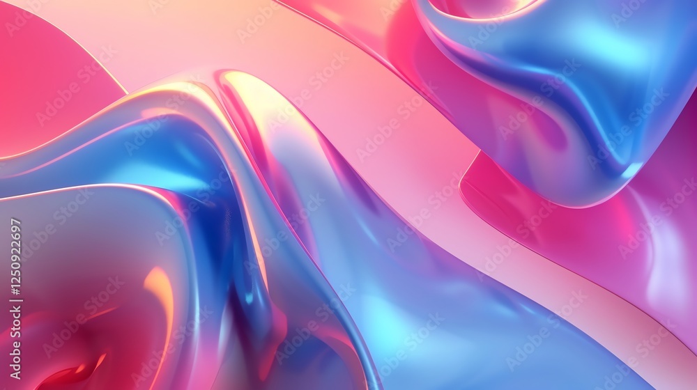 Abstract background with pink and blue glossy shapes. Abstract background with pink and blue glossy shapes.